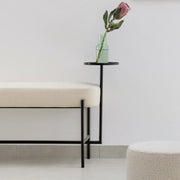 The Danielle Bench in a cozy corner of the room.